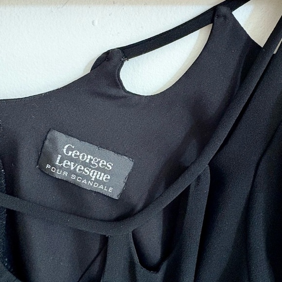 Vintage Georges Lévesque pour Scandale Black Mini Dress ( fits XS - S) - Picture 4 of 6